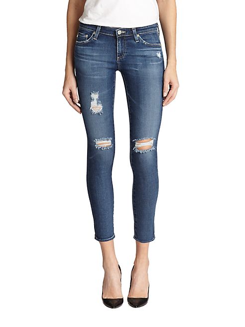 AG - Distressed Legging Ankle Jeans