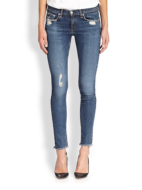 rag & bone/JEAN - The Distressed Skinny Jeans/ La Paz