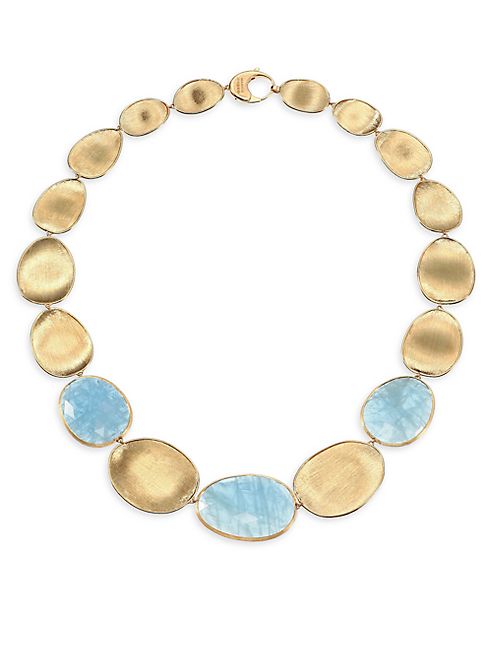 Marco Bicego - Lunaria Aquamarine & 18K Yellow Gold Large Collar Necklace