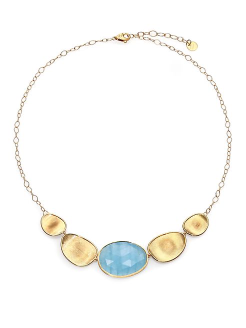 Marco Bicego - Lunaria Aquamarine & 18K Yellow Gold Necklace