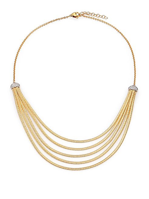 Marco Bicego - Cairo Diamond & 18K Yellow Gold Five-Row Bib Necklace