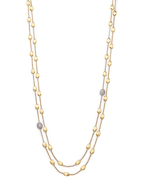 Marco Bicego - Siviglia Diamond & 18K Yellow Gold Double-Wrap Station Necklace