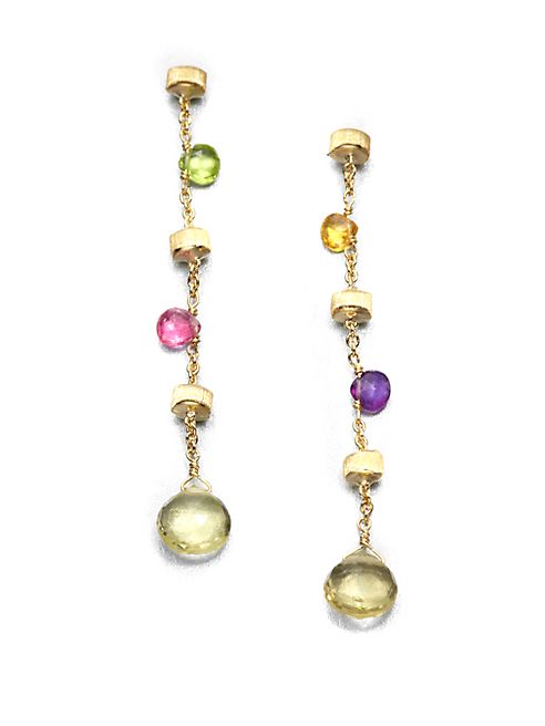 Marco Bicego - Paradise Semi-Precious Multi-Stone & 18K Yellow Gold Drop Earrings