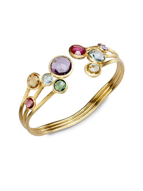 Marco Bicego - Jaipur Semi-Precious Multi-Stone & 18K Yellow Gold Three-Row Cuff Bracelet