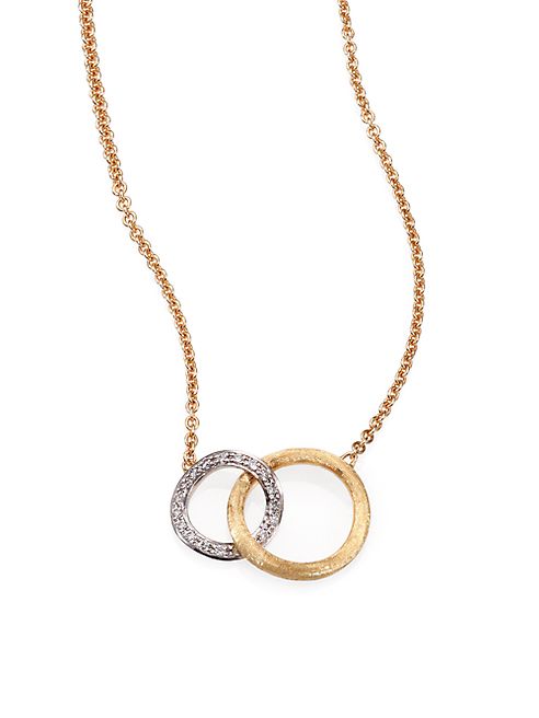 Marco Bicego - Jaipur Link Diamond, 18K White & Yellow Gold Pendant Necklace