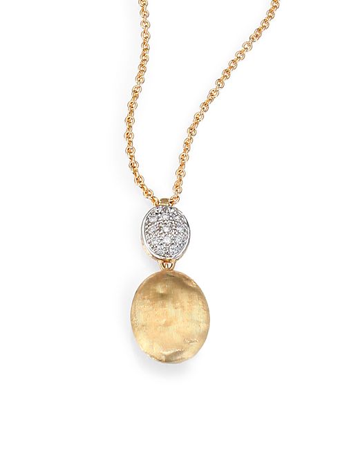 Marco Bicego - Siviglia Diamond & 18K Yellow Gold Drop Pendant Necklace