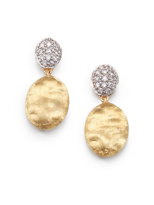 Marco Bicego - Siviglia Diamond, 18K Yellow & White Gold Drop Earrings