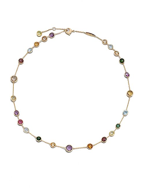 Marco Bicego - Jaipur Mini Semi-Precious Multi-Stone 18K Yellow Gold Station Necklace