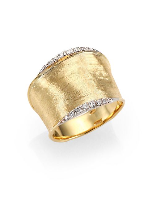 Marco Bicego - Lunaria Diamond & 18K Yellow Gold Band Ring