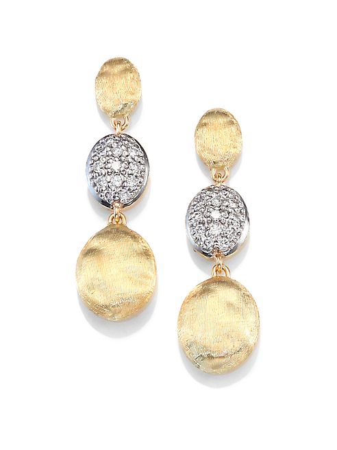 Marco Bicego - Siviglia Diamond & 18K Yellow Gold Triple-Drop Earrings