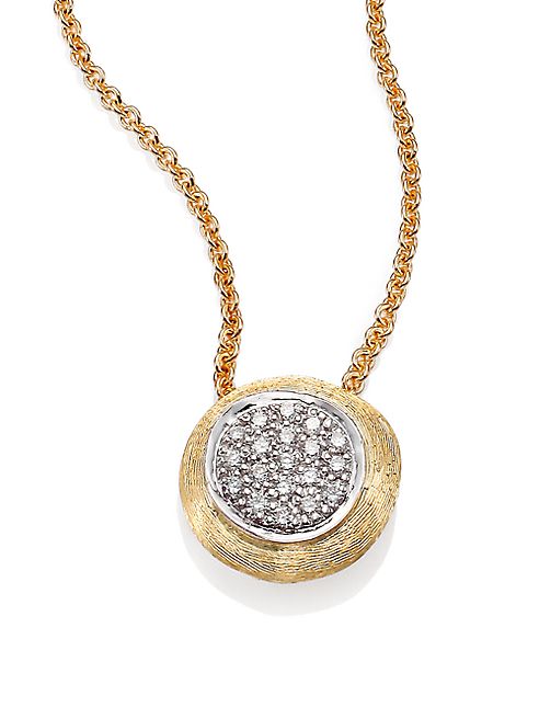 Marco Bicego - Delicati Diamond, 18K Yellow & White Gold Pendant Necklace