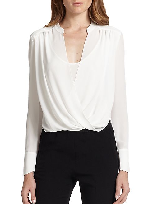 BCBGMAXAZRIA - Jaklyn Draped Front Blouse