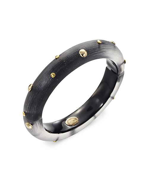 Alexis Bittar - Studded Lucite Bangle Bracelet/Black