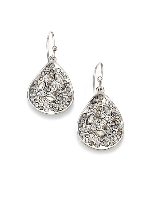 Alexis Bittar - Miss Havisham Crystal Drop Earrings/Silvertone