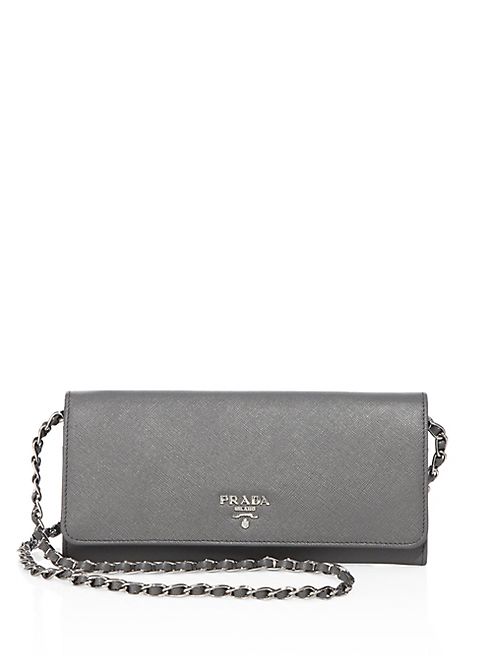 Prada - Saffiano Metal Oro Chain Wallet