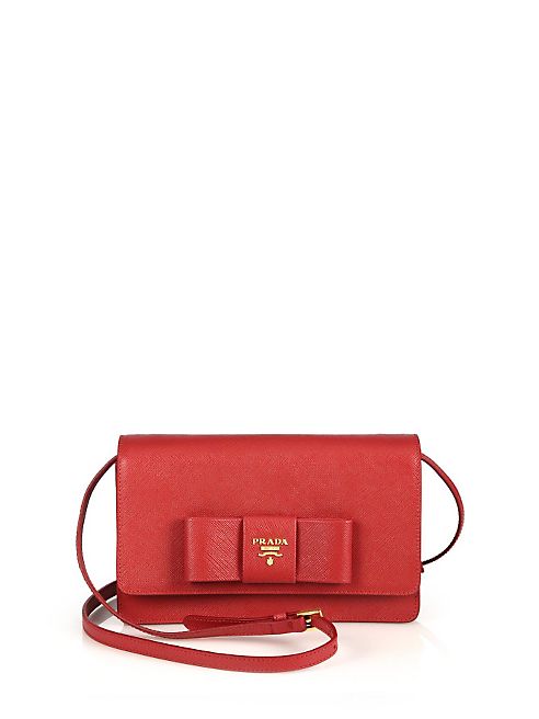 Prada - Saffiano Lux Bow Crossbody Bag