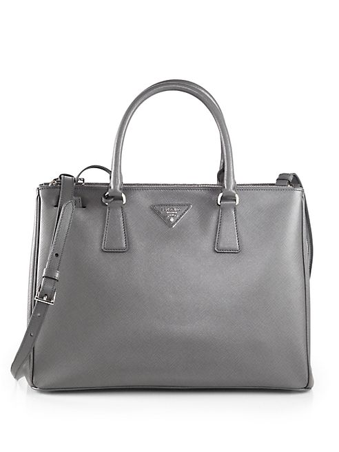 Prada - Saffiano Medium Double Zip Top-Handle Bag