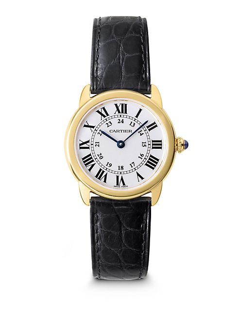 Cartier - Ronde Solo Small 18K Yellow Gold & Alligator Strap Watch