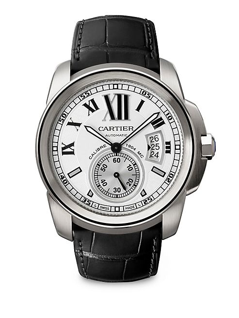 Cartier - Calibre de Cartier Stainless Steel & Alligator Strap Watch