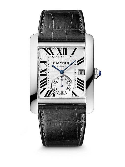 Cartier - Tank MC Automatic Stainless Steel & Alligator Strap Watch/Silvertone