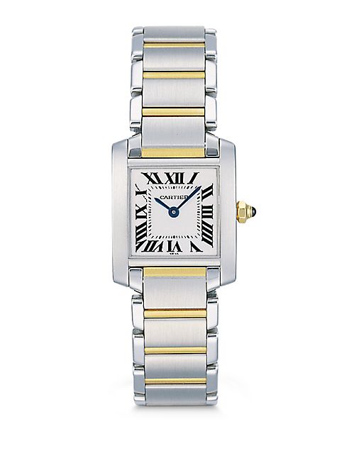 Cartier - Tank Francaise Small Stainless Steel & 18K Yellow Gold Bracelet Watch