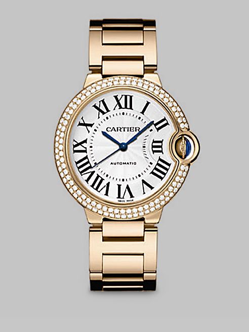 Cartier - Ballon Bleu de Cartier Medium Diamond & 18K Pink Gold Bracelet Watch