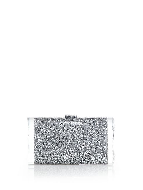 Edie Parker - Lara Glittered Acrylic Clutch