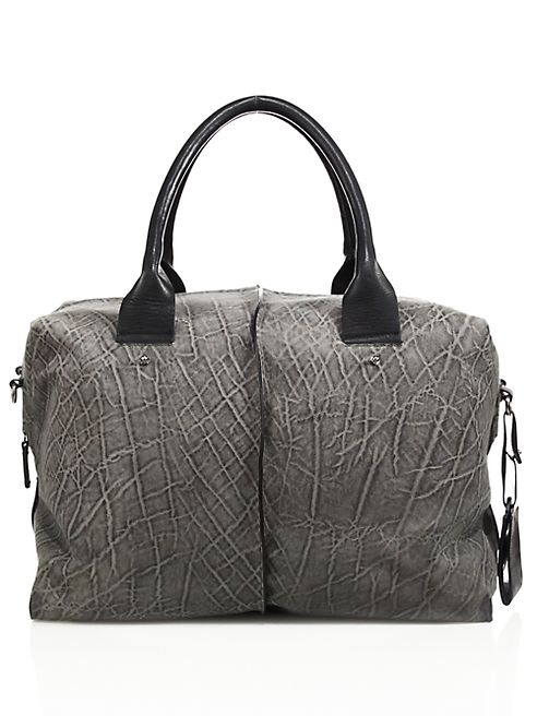 Costume National - Textured Leather Duffle Bag