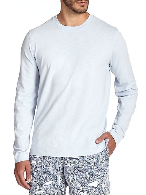 Saks Fifth Avenue Collection - Long-Sleeve Slub Crewneck Tee