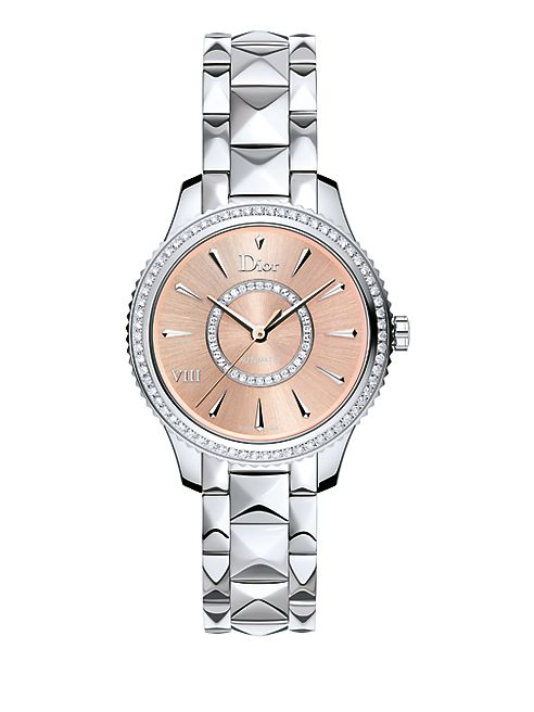 Dior - Dior VIII Montaigne Diamond & Two-Tone Stainless Steel Automatic Bracelet Watch