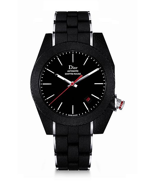 Dior - Chiffre Rouge Galvanized Rubber Black Watch