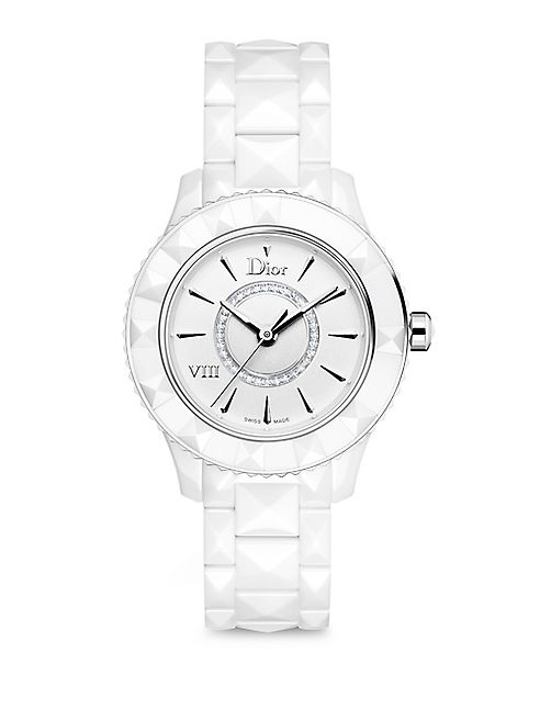 Dior - Dior VIII Diamond & White Ceramic Bracelet Watch