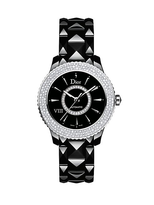 Dior - Dior VIII Diamond & Black Ceramic Bracelet Watch