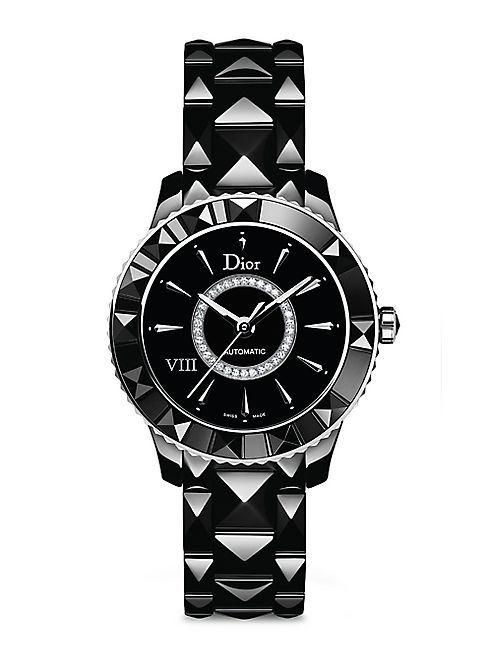 Dior - Dior VIII Diamond & Black Ceramic Automatic Bracelet Watch