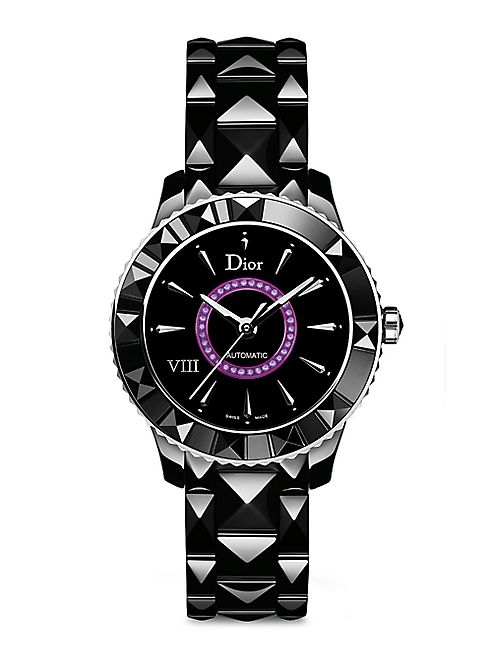 Dior - Dior VIII Amethyst & Black Ceramic Automatic Bracelet Watch