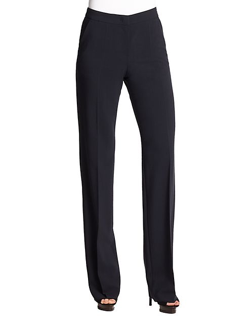 Armani Collezioni - Wide-Leg Featherweight Wool Pants