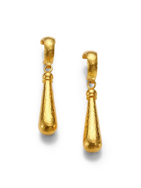 GURHAN - 24K Yellow Gold Teardrop Earrings