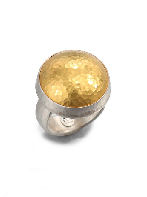 GURHAN - Amulet 24K Yellow Gold & Sterling Silver Dome Ring