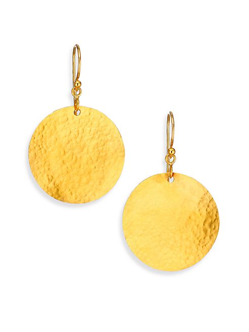 GURHAN - Lush 24K Yellow Gold Dangling Flake Drop Earrings