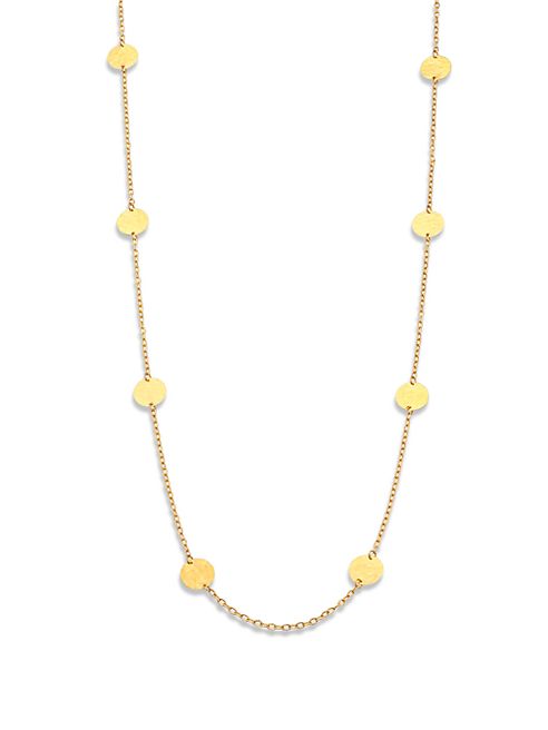 GURHAN - 24K Yellow Gold Disc Station Necklace