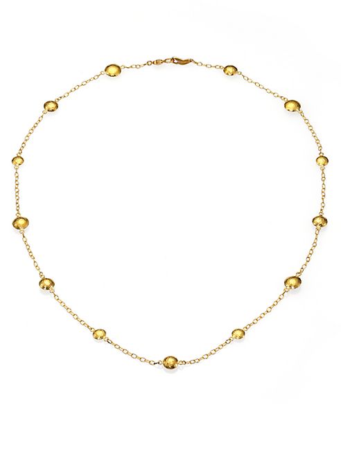 GURHAN - Lentil 24K Yellow Gold Mini Station Necklace