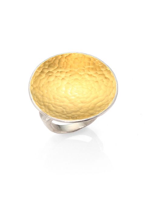 GURHAN - Hourglass 24K Yellow Gold & Sterling Silver Cocktail Ring