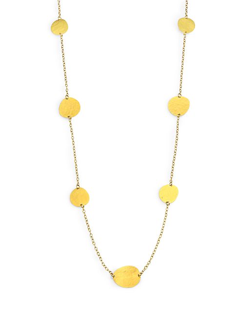 GURHAN - 24K Yellow Gold Petal Station Necklace