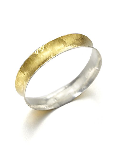 GURHAN - Hourglass 24K Yellow Gold & Sterling Silver Bangle Bracelet