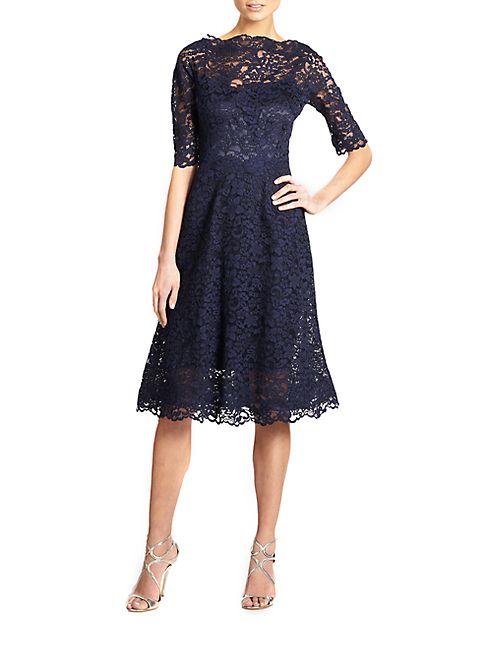 Teri Jon by Rickie Freeman - Lace Flared Dress