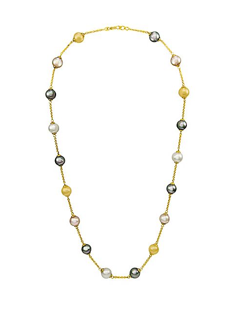 Majorica - 18Kt. Gold Pearl Illusion Necklace