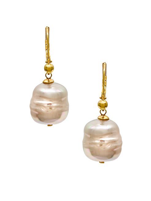 Majorica - Baroque Manmade Organic Pearl Drop Earrings