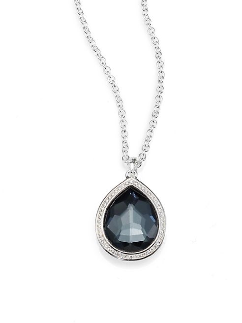 IPPOLITA - Diamond, Gemstone and Sterling Silver Teardrop Necklace