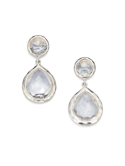 IPPOLITA - Clear Quartz Snowman Drop Earrings