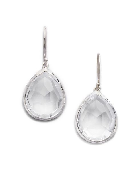 IPPOLITA - Rock Candy Clear Quartz & Sterling Silver Mini Teardrop Earrings